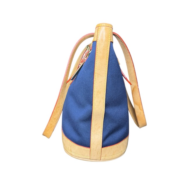 Dooney USA Cabriolet Canvas and Leather Bucket Bag - Picture 12 of 13